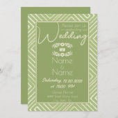 Uitnodiging tot het groene huwelijk van Apple Gree (Voorkant / Achterkant)