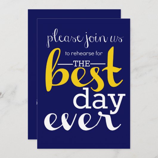 Uitnodiging tot het herhalen van beste dag (Voorkant / Achterkant)