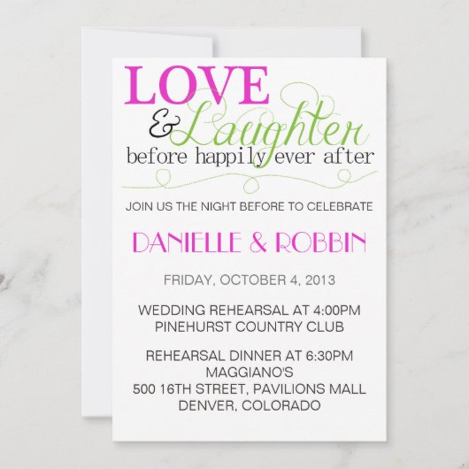 Uitnodiging tot het houden van een liefdesoefening (Voorkant)