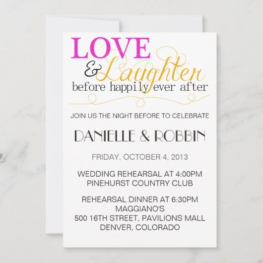 Uitnodiging tot het houden van een liefdesoefening (Voorkant)