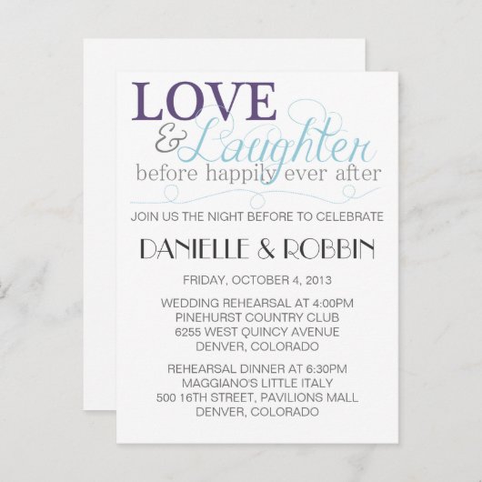 Uitnodiging tot het houden van een liefdesoefening (Voorkant / Achterkant)