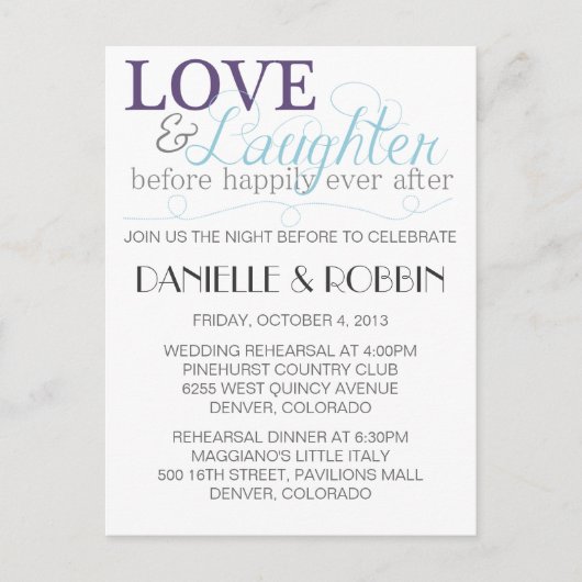 Uitnodiging tot het houden van een liefdesoefening (Voorkant)