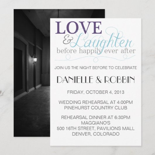 Uitnodiging tot het houden van een liefdesoefening (Voorkant / Achterkant)