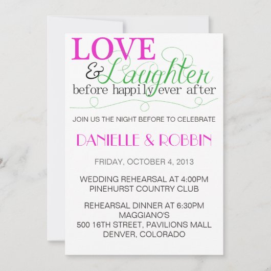 Uitnodiging tot het houden van een liefdesoefening (Voorkant)