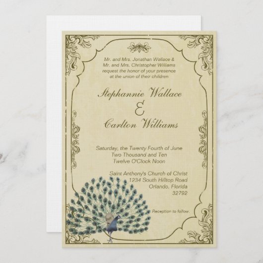  uitnodiging tot het huwelijk (Voorkant / Achterkant)