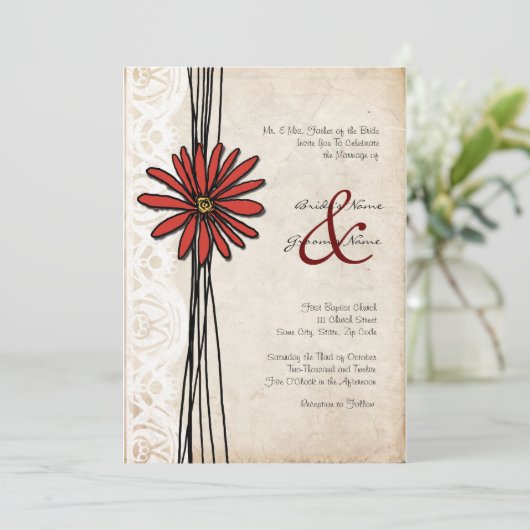  uitnodiging tot het huwelijk (Staand voorkant)