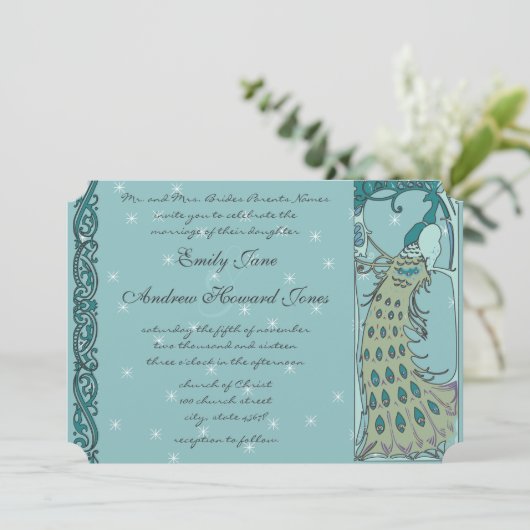  uitnodiging tot het huwelijk (Staand voorkant)