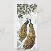 uitnodiging tot het huwelijk met Peacock Chevron (Achterkant)