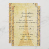 Uitnodiging tot het huwelijk te Parijs (Voorkant / Achterkant)