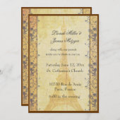 Uitnodiging tot het huwelijk te Parijs (Voorkant / Achterkant)