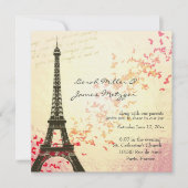 Uitnodiging tot het huwelijk te Parijs (Voorkant)