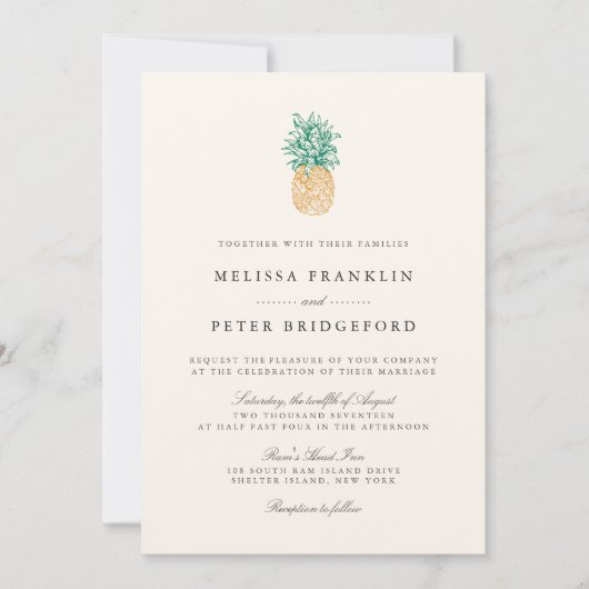 uitnodiging tot het huwelijk tussen anassen (Voorkant)