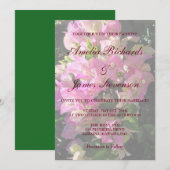 Uitnodiging tot het huwelijk van Bougainvillea (Voorkant / Achterkant)