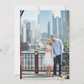 Uitnodiging tot het huwelijk van Chicago Skyline (Achterkant)