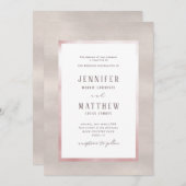 Uitnodiging tot het huwelijk van edele parels (Voorkant / Achterkant)