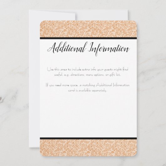 uitnodiging tot het huwelijk van Floral (Achterkant)