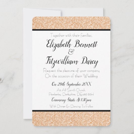 uitnodiging tot het huwelijk van Floral (Voorkant)