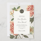 uitnodiging tot het huwelijk van Floral (Voorkant)