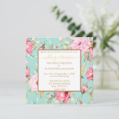  uitnodiging tot het huwelijk van Floral (Staand voorkant)