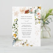  uitnodiging tot het huwelijk van Floral (Staand voorkant)