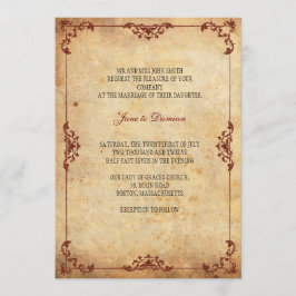  uitnodiging tot het huwelijk van Floral