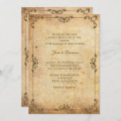  uitnodiging tot het huwelijk van Floral (Voorkant / Achterkant)