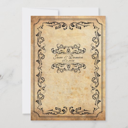 uitnodiging tot het huwelijk van Floral (Achterkant)