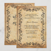 uitnodiging tot het huwelijk van Floral (Voorkant / Achterkant)