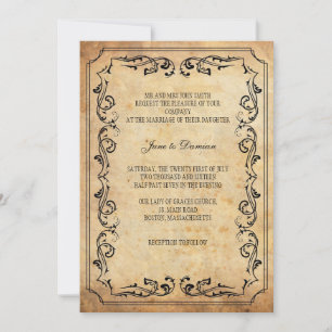 uitnodiging tot het huwelijk van Floral