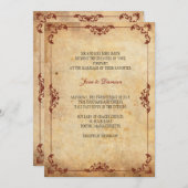  uitnodiging tot het huwelijk van Floral (Voorkant / Achterkant)