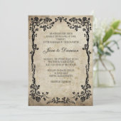 uitnodiging tot het huwelijk van Floral (Staand voorkant)