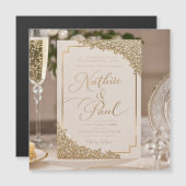  uitnodiging tot het huwelijk van Floral (Voorkant / Achterkant)