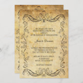 uitnodiging tot het huwelijk van Floral (Voorkant / Achterkant)