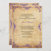  uitnodiging tot het huwelijk van Floral (Voorkant / Achterkant)