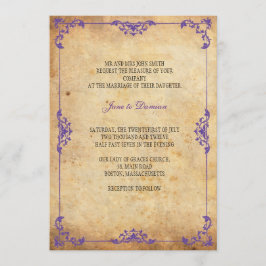  uitnodiging tot het huwelijk van Floral