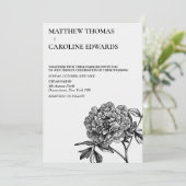 uitnodiging tot het huwelijk van Floral (Staand voorkant)