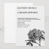 uitnodiging tot het huwelijk van Floral (Voorkant / Achterkant)