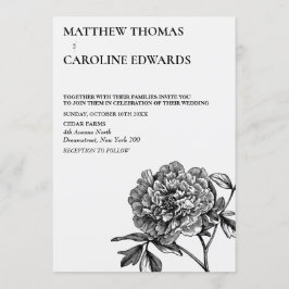  uitnodiging tot het huwelijk van Floral