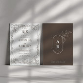  uitnodiging tot het huwelijk van Floral