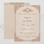 uitnodiging tot het huwelijk van Floral (Voorkant / Achterkant)