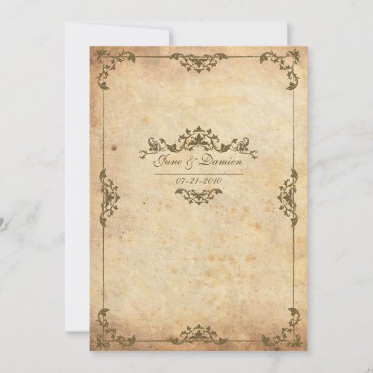  uitnodiging tot het huwelijk van Floral (Achterkant)