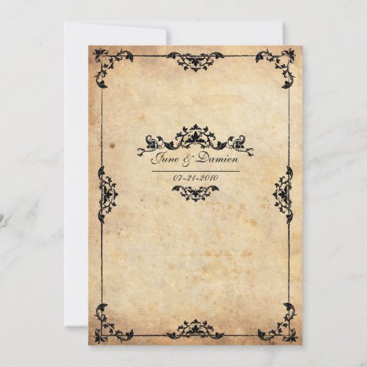  uitnodiging tot het huwelijk van Floral (Achterkant)