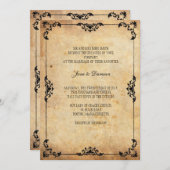 uitnodiging tot het huwelijk van Floral (Voorkant / Achterkant)