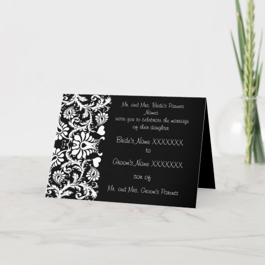  uitnodiging tot het huwelijk van Floral - - (Voorkant)