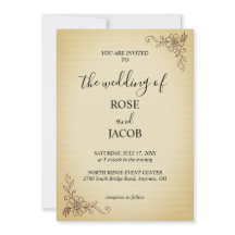 uitnodiging tot het huwelijk van Floral