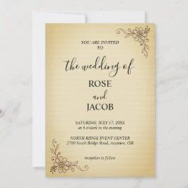  uitnodiging tot het huwelijk van Floral