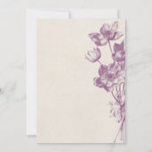  uitnodiging tot het huwelijk van Floral/Cream (Achterkant)