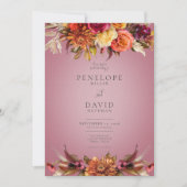  uitnodiging tot het huwelijk van Floral Jewel Fuc (Voorkant)