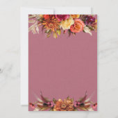  uitnodiging tot het huwelijk van Floral Jewel Fuc (Achterkant)