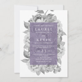  uitnodiging tot het huwelijk van Floral | Violet